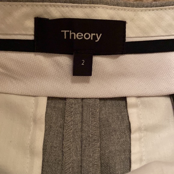 Theory grey wool trousers pants - Picture 2 of 2